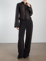 Josephine Pant in Japanese Cupro - Black