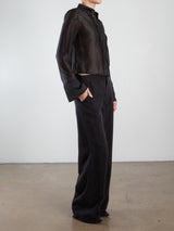 Josephine Pant in Japanese Cupro - Black