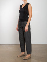 Ezra Pant in Cambridge Flannel - Charcoal