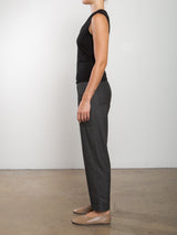 Ezra Pant in Cambridge Flannel - Charcoal