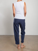 Ezra Pant in Washed Canvas - Blueberry