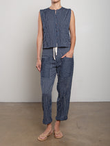 Ezra Pant in Heritage Dobby - Ink