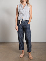 Ezra Pant in Heritage Dobby - Ink