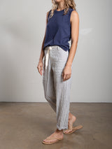 Ezra Pant in Heritage Dobby - Ivory