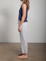 Ezra Pant in Heritage Dobby - Ivory