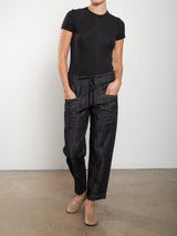 Ezra Pant in Denim - Black