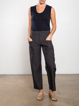 Ezra Pant in Greenwich Wool - Dark Grey