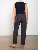 Ezra Pant in Greenwich Wool - Dark Grey
