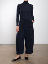 Royce Pant in Japanese Cupro - Navy