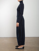 Royce Pant in Japanese Cupro - Navy