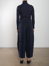 Royce Pant in Japanese Cupro - Navy