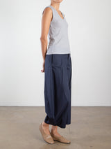 Royce Pant in Marbella Poplin - Dark Navy