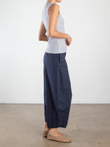 Royce Pant in Marbella Poplin - Dark Navy