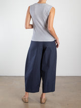 Royce Pant in Marbella Poplin - Dark Navy