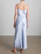 Farrah Slip Dress in Vintage Satin - Aura