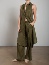 Liz Dress in French Linen - Surplus