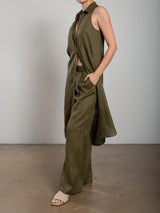 Liz Dress in French Linen - Surplus