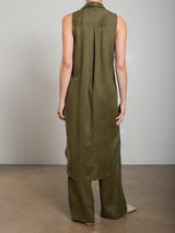 Liz Dress in French Linen - Surplus