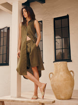 Liz Dress in French Linen - Surplus