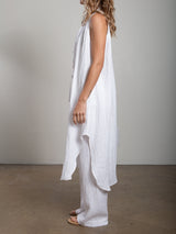Liz Dress in French Linen - White