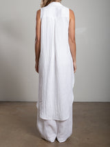 Liz Dress in French Linen - White