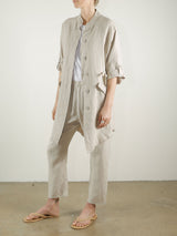Tracy Jacket in Linen - Cement