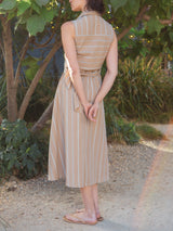 Lucia Dress in Organic Japanese Stripe