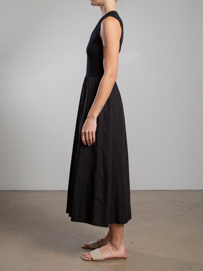 Jaclyn Dress in Paperweight Cotton - Black