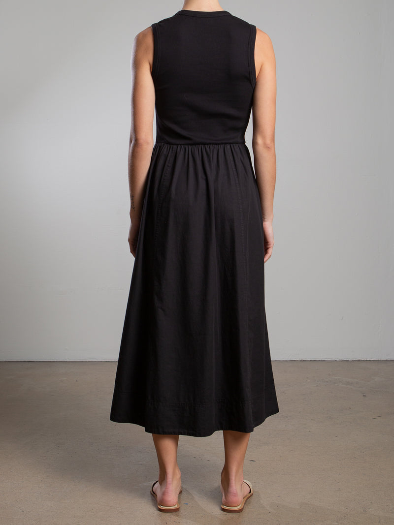 Jaclyn Dress in Paperweight Cotton - Black