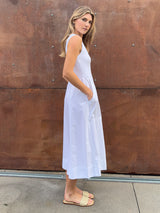 Jaclyn Dress in Paperweight Cotton - White