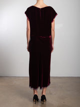 Neve Dress in Velvet - Oxblood