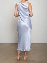 Solene Dress in Vintage Satin - Aura