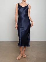 Solene Dress in Vintage Satin - Night