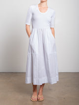 Zaina Dress in Paperweight Cotton - White