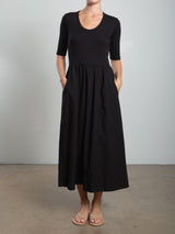 Zaina Dress in Paperweight Cotton - Black