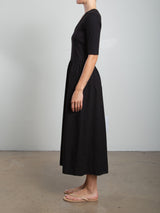 Zaina Dress in Paperweight Cotton - Black