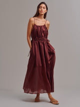 Cecelia Dress in Gossamer - Chocolate