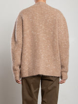 Louie Cardigan In Confetti Knitwear - Camel
