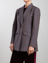 Trudi Blazer in Duke Houndstooth - Twilight