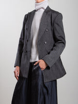 Trudi Blazer in Herringbone - Black