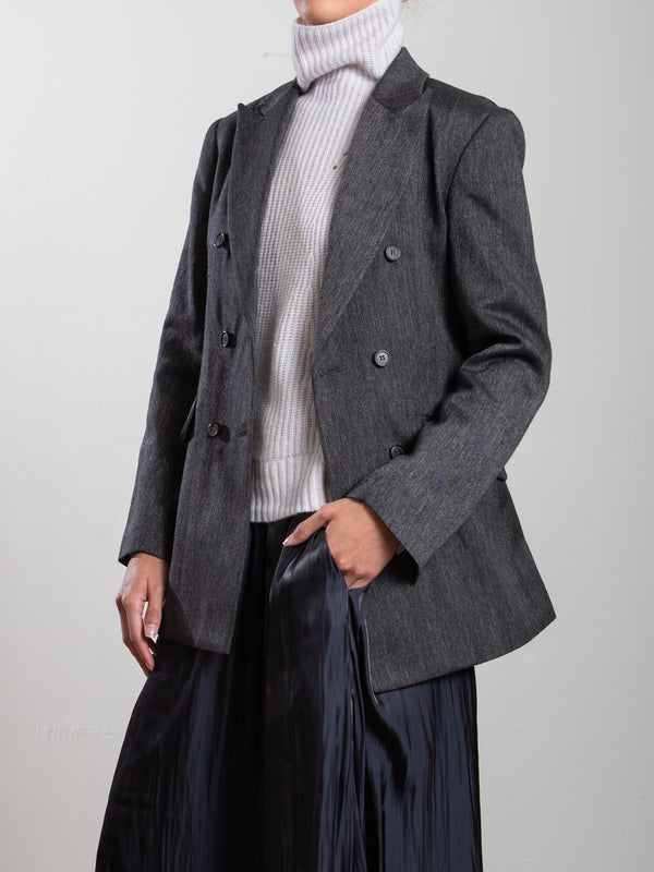 Trudi Blazer in Herringbone - Black