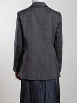 Trudi Blazer in Herringbone - Black