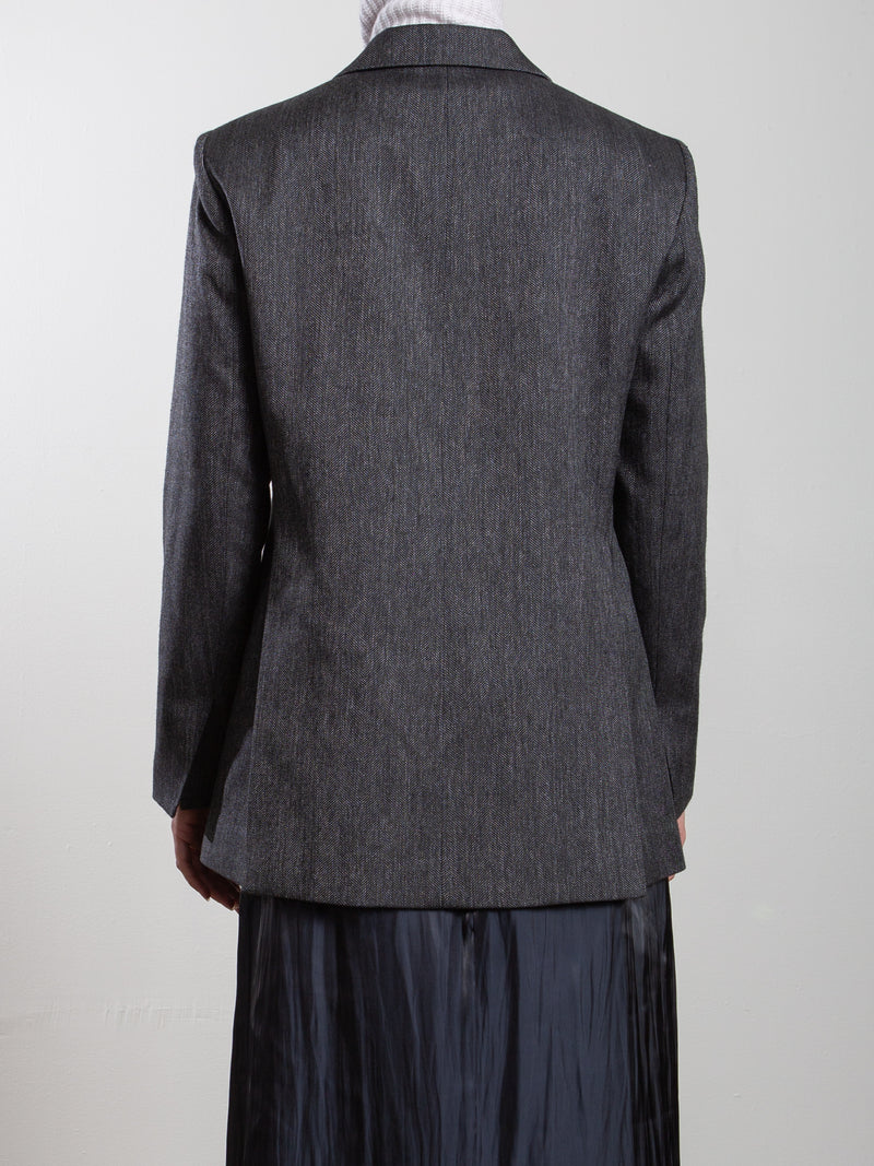 Trudi Blazer in Herringbone - Black