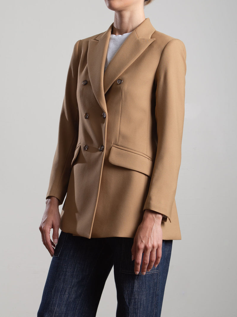 Trudi Blazer in Tropical Wool - Camel
