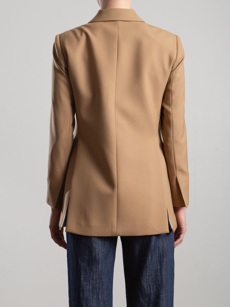 Trudi Blazer in Tropical Wool - Camel