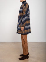 Bex Coat In Brushed Plaid - Laurel