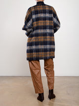 Bex Coat In Brushed Plaid - Laurel
