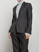 Cyrus Blazer in Cambridge Flannel - Charcoal