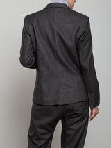 Cyrus Blazer in Cambridge Flannel - Charcoal