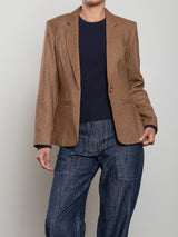 Cyrus Blazer in Cambridge Flannel - Saddle